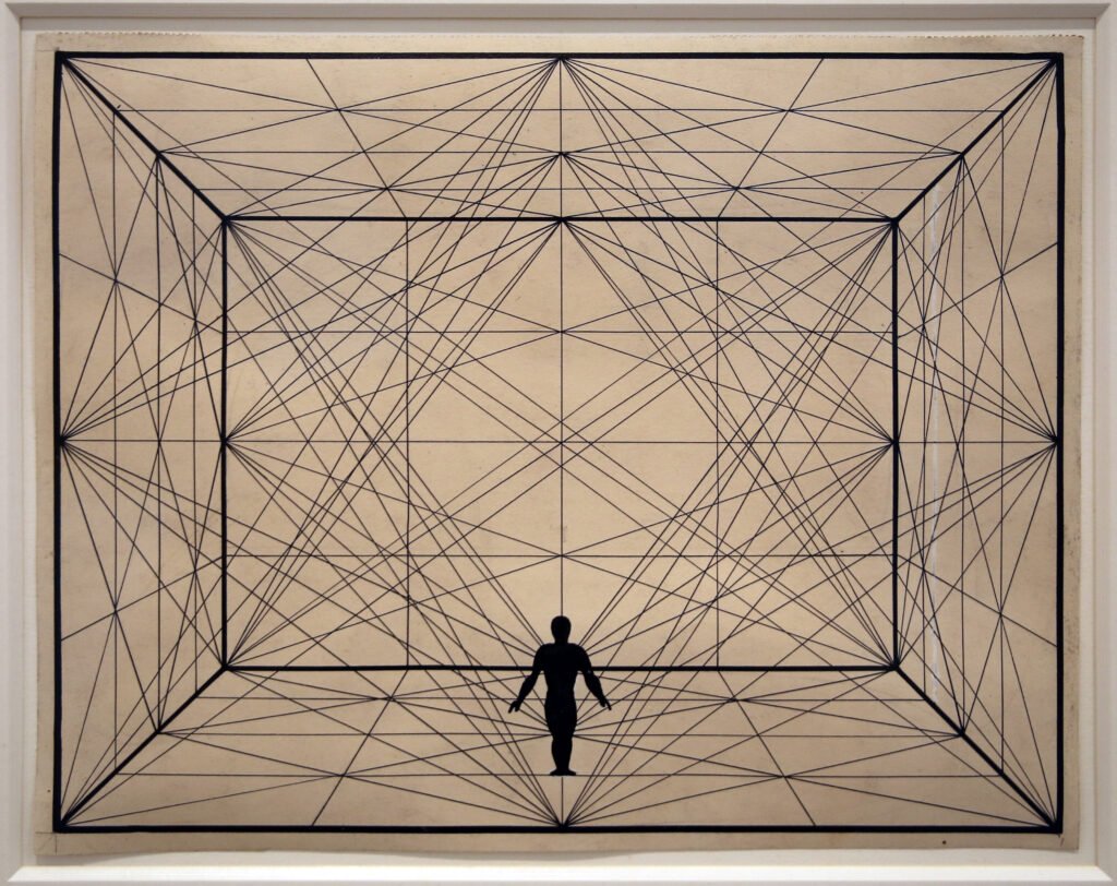 Oscar Schlemmer, Figure in Space with Plane Geometry and Spatial Delineations, 1924-1925